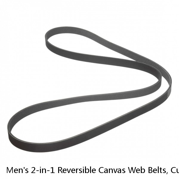 Men's 2-in-1 Reversible Canvas Web Belts, Cut-to-Fit up to 42', 2-Pack-P10702 #1 small image