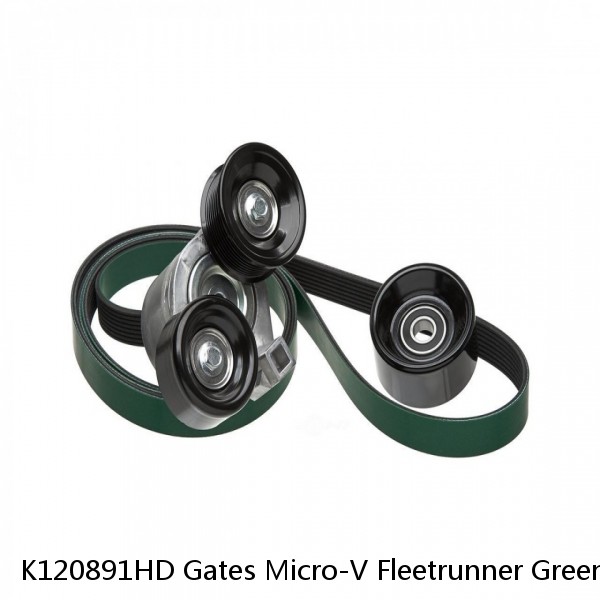 K120891HD Gates Micro-V Fleetrunner Green Stripe Serpentine Belt Made In Mexico #1 small image