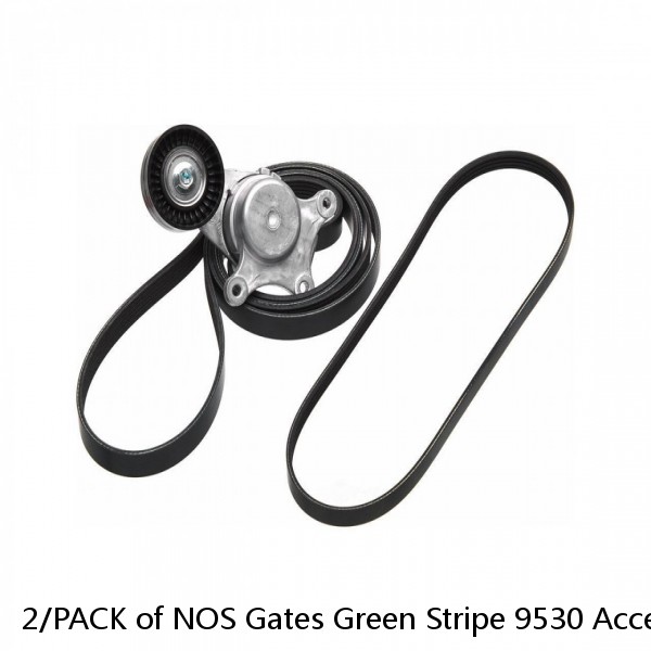 2/PACK of NOS Gates Green Stripe 9530 Accessory Drive V-Belts 0.53" X 53.25" #1 image